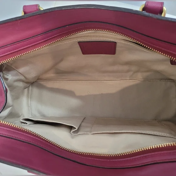 Coach Magenta Leather Chelsea Carryall Satchel - Picture 9 of 16